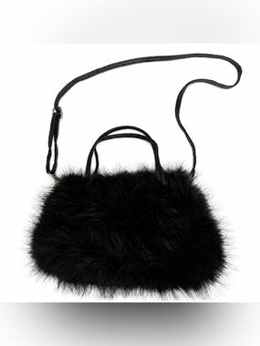Black Faux Fur Bag